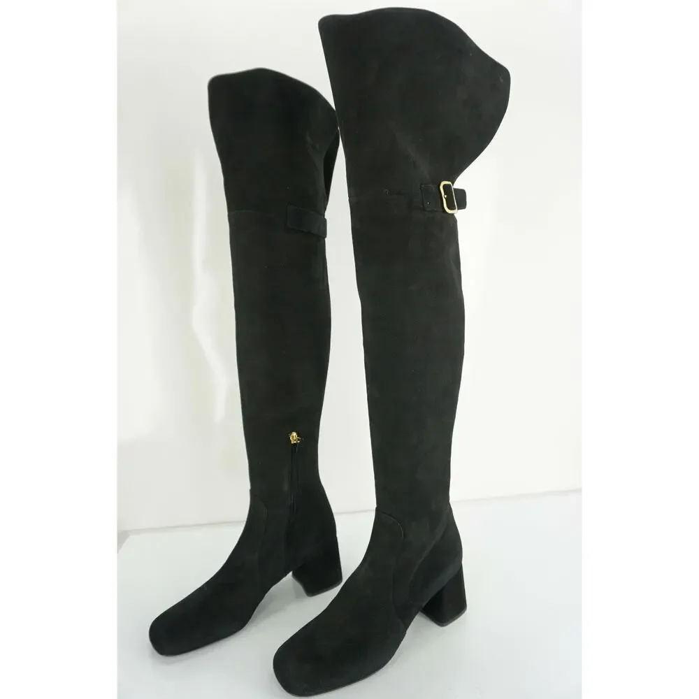 Prada black suede